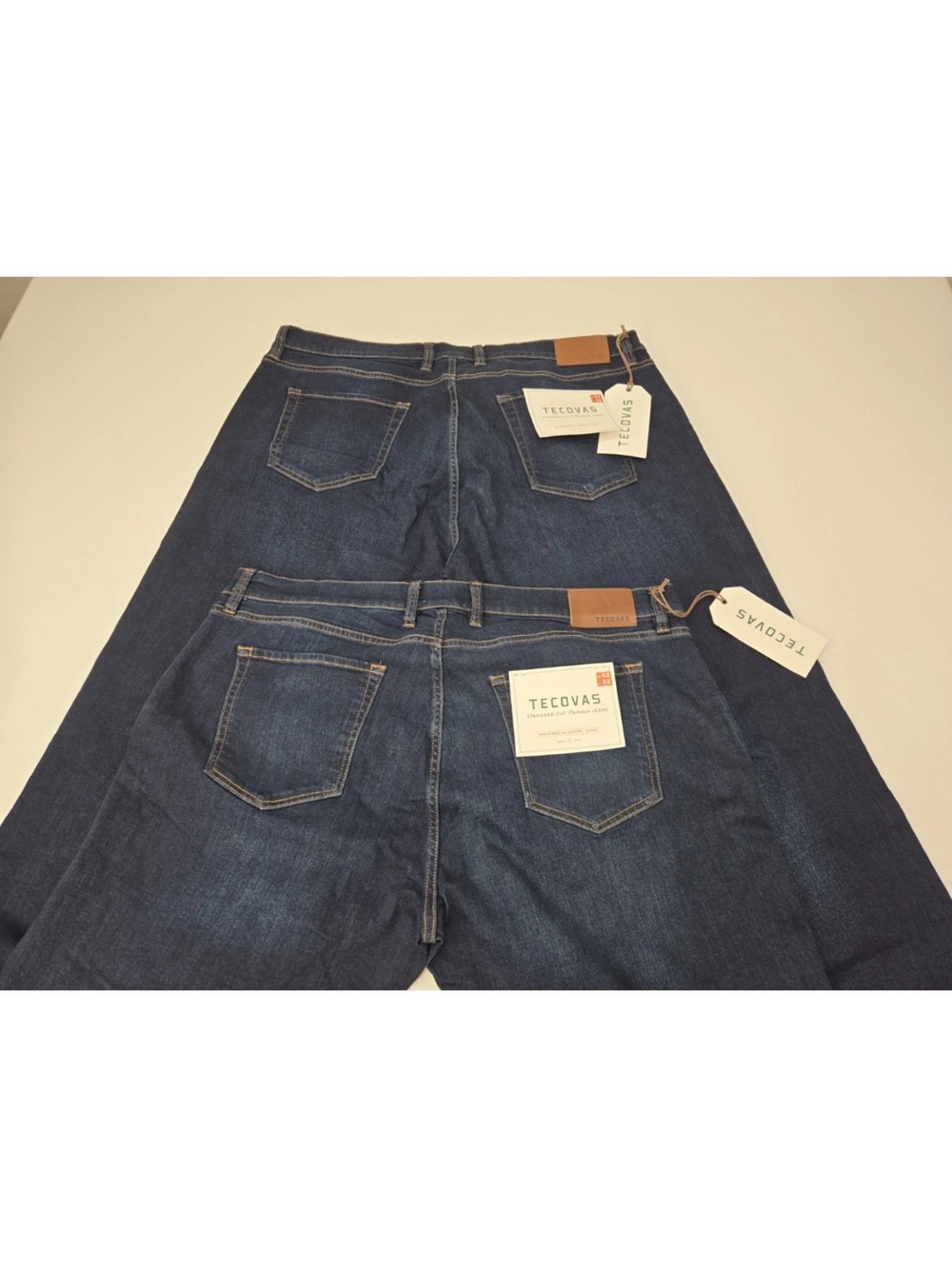 Tecovas Jeans Standard Cut Premium Jeans Dark Blue Lot Of 2 Size 42X32 Mens NEW